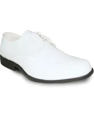 Men's Tuxedo White Patent Oxford Formal for Men's Prom Shoes & Wedding Lace Up Dress Oxford Men's Shoe For Men Perfect for Wedding - Men's Shiny Tuxedo Shoe