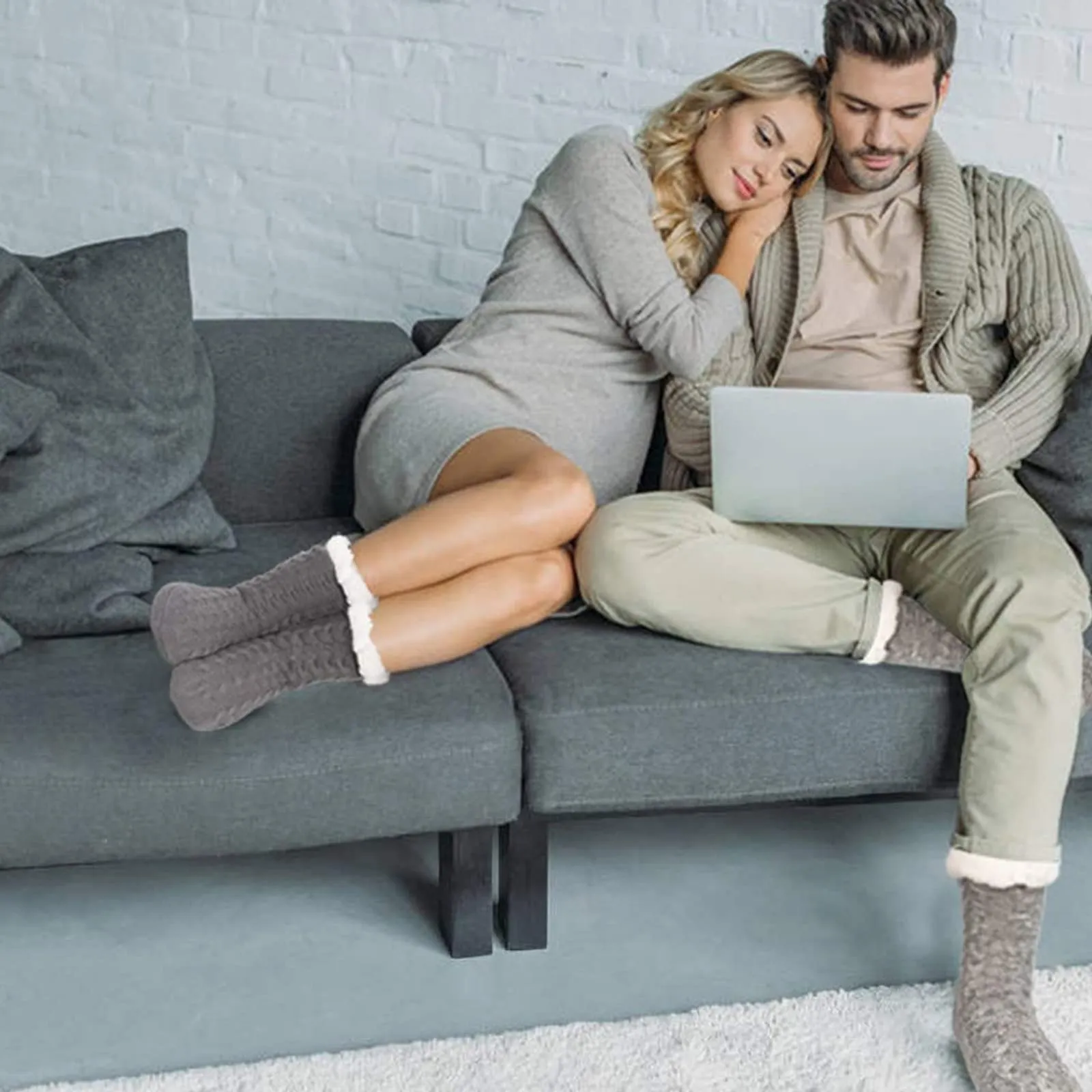 Mens Warm Fleece Lined Socks