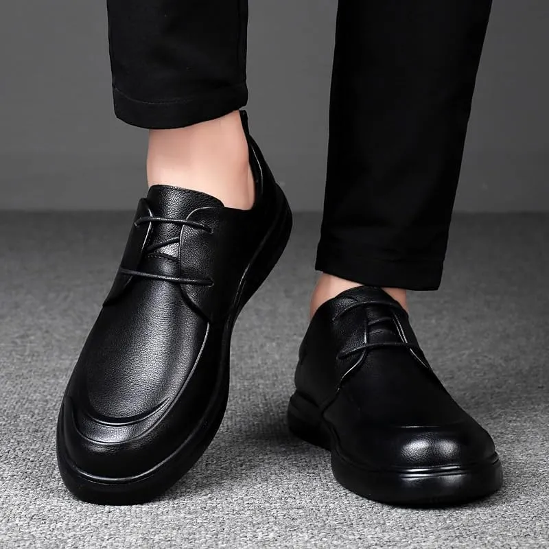 Mens Wedding Oxford Shoes Leather Dress Shoes Formal Tuxedo Shoes for Groom Party Shiny Black(8)