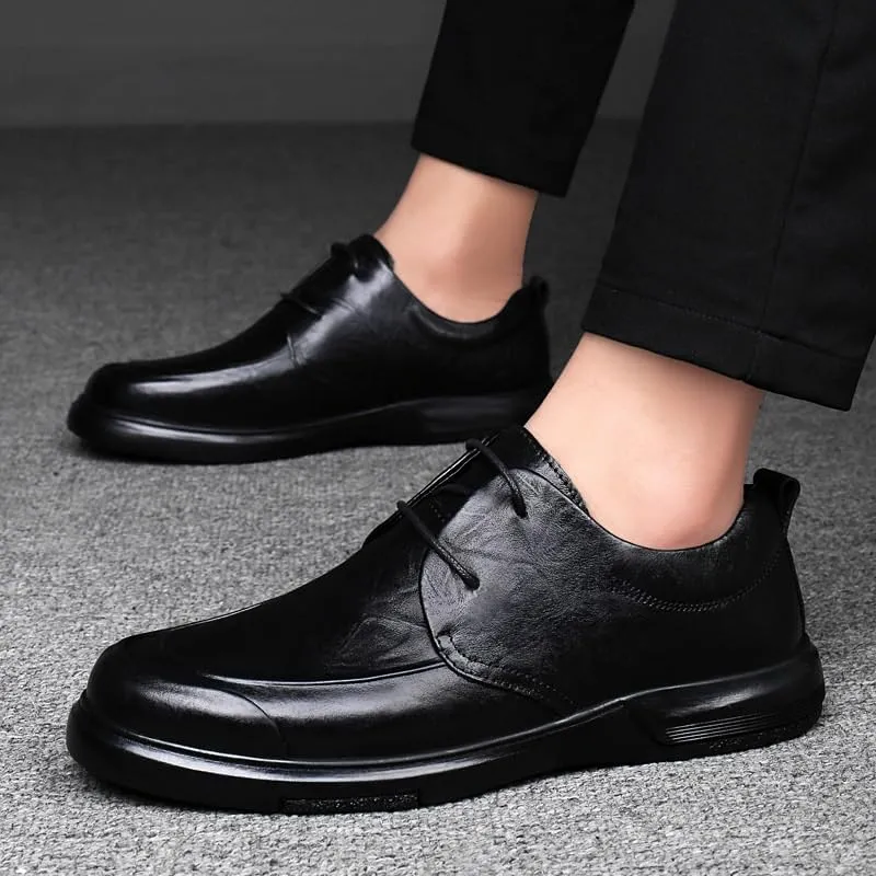 Mens Wedding Oxford Shoes Leather Dress Shoes Formal Tuxedo Shoes for Groom Party Shiny Black(8)