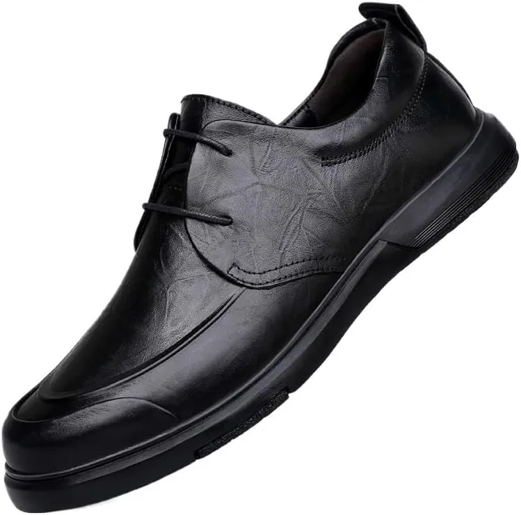 Mens Wedding Oxford Shoes Leather Dress Shoes Formal Tuxedo Shoes for Groom Party Shiny Black(8)