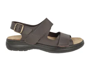 Mens Wide Fit Adjustable Alfie Brown Sandals