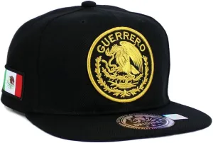Mexican Hat Mexico State Federal Logo Embroidered Snapback Flat Bill Baseball Cap