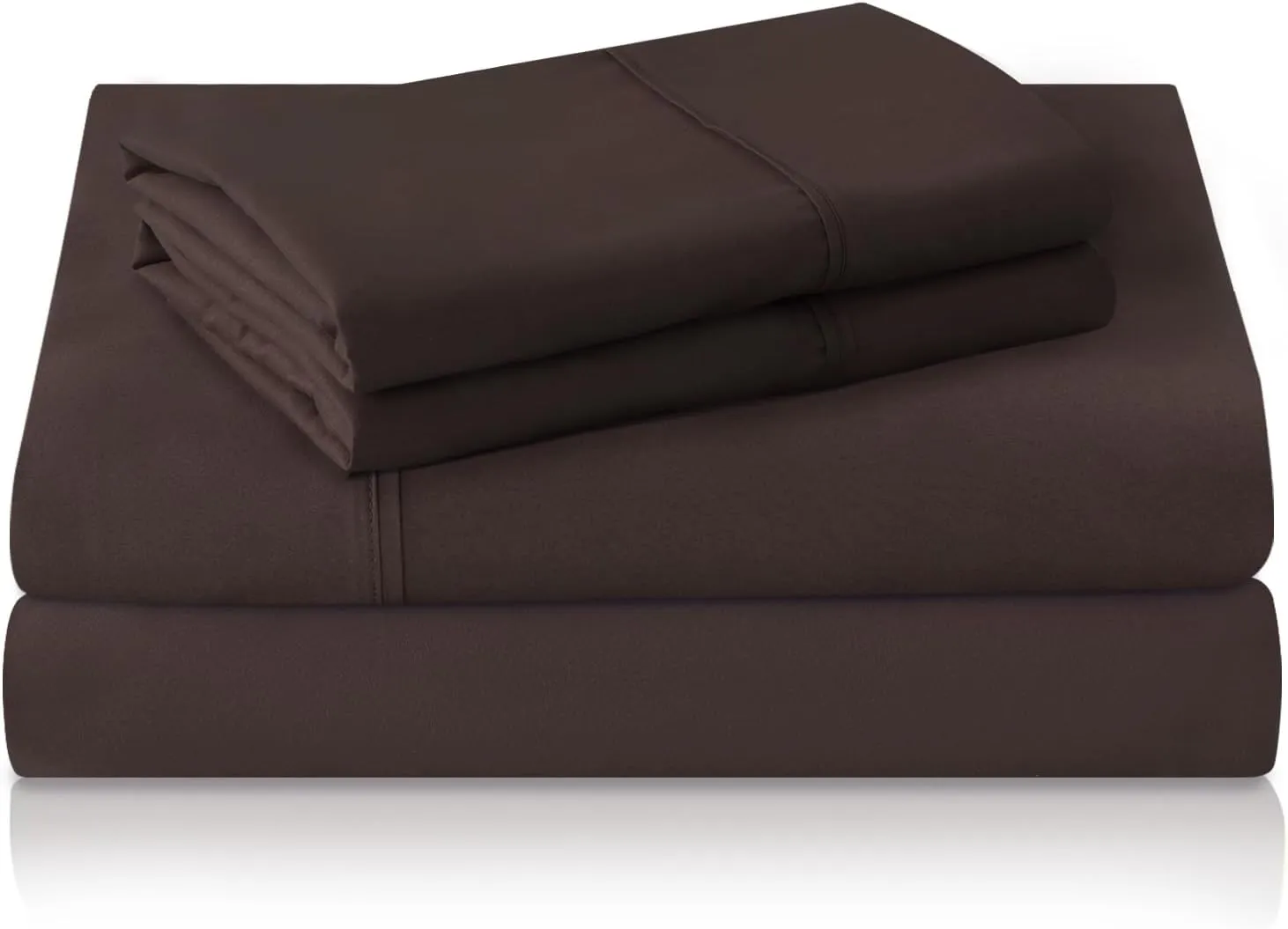 MICORAL King Bed Sheets Set, Soft Breathable Bedding Sheet Set, Sheets Set with 16" Deep Pocket Design (4 Pieces, King, Brown)
