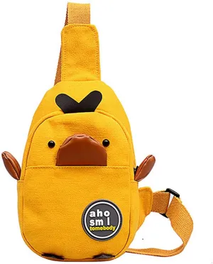 MINGSEECESS Women Cute Cartoon Fanny Pack 3D Mini Animal Shaped Chest Bag Crossbody Shoulder Bag for Girls yellow