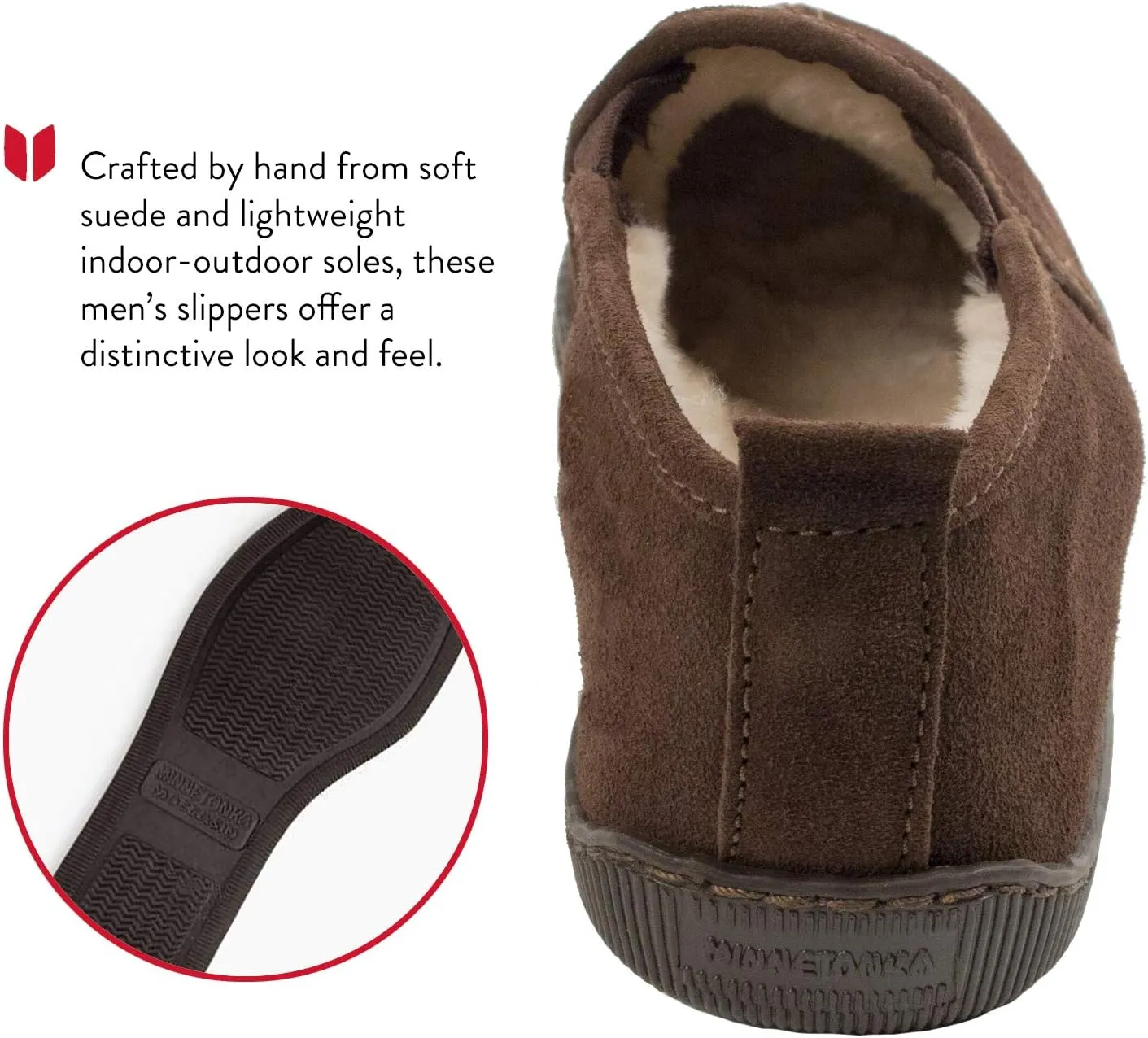 Minnetonka Men's Pile-Lined Romeo Slipper