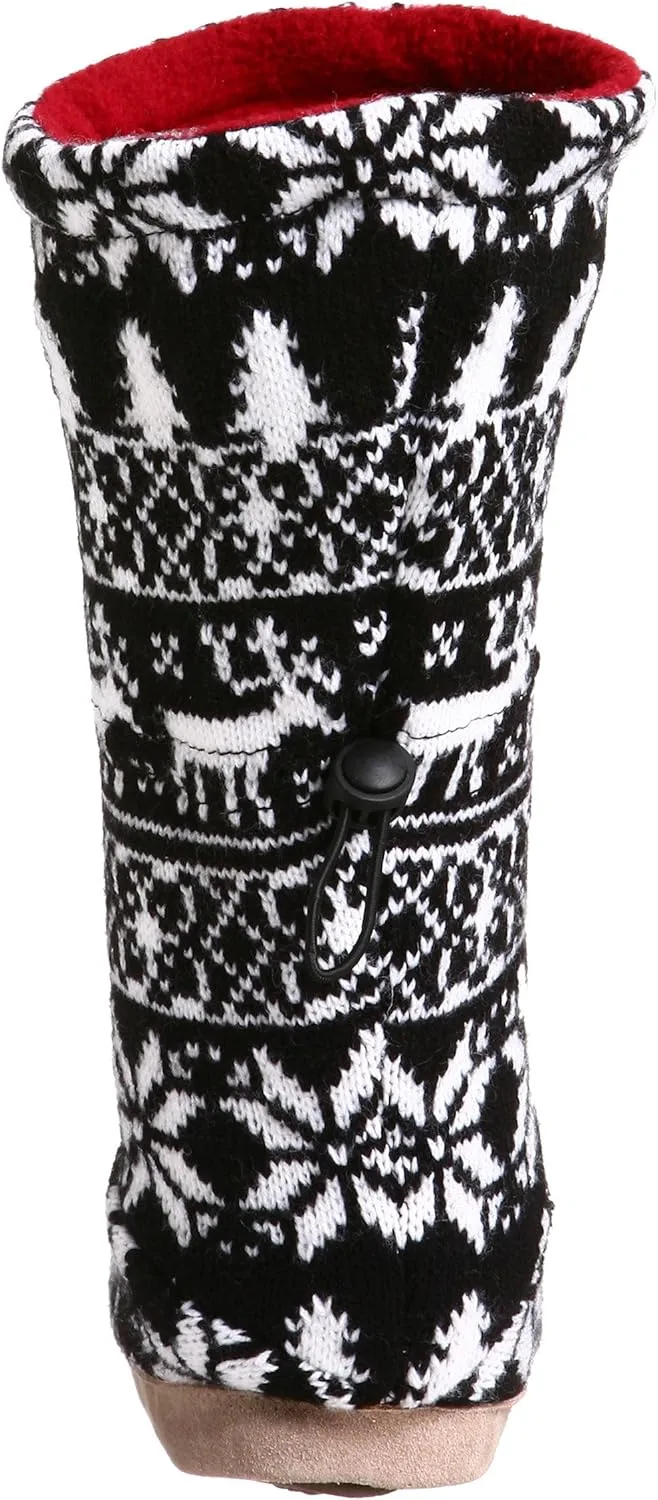MUK LUKS Nordic Knit Toggle Bootie