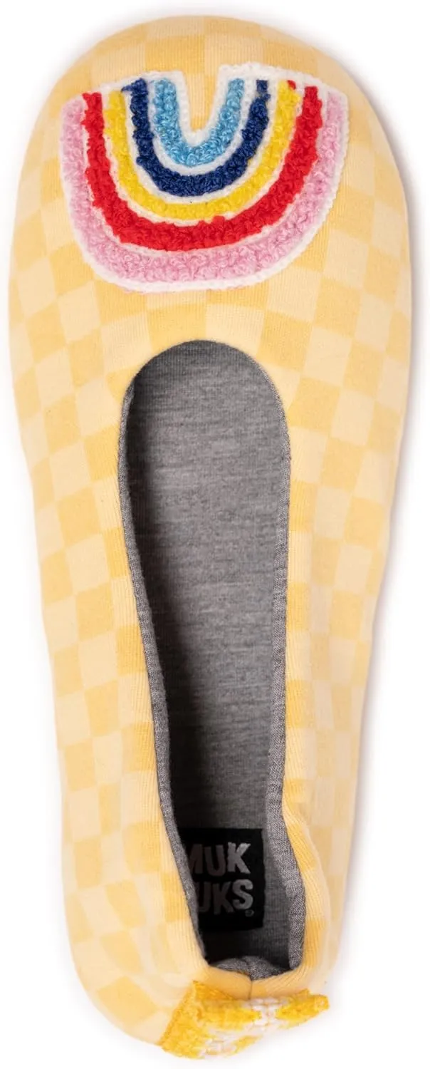 MUK LUKS Women's Cozy Ballerina Slipper with Sherpa Lining