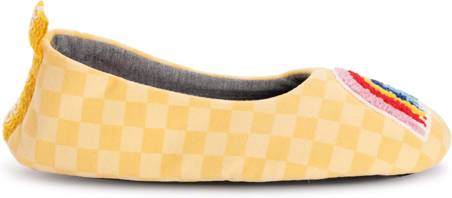 MUK LUKS Women's Cozy Ballerina Slipper with Sherpa Lining