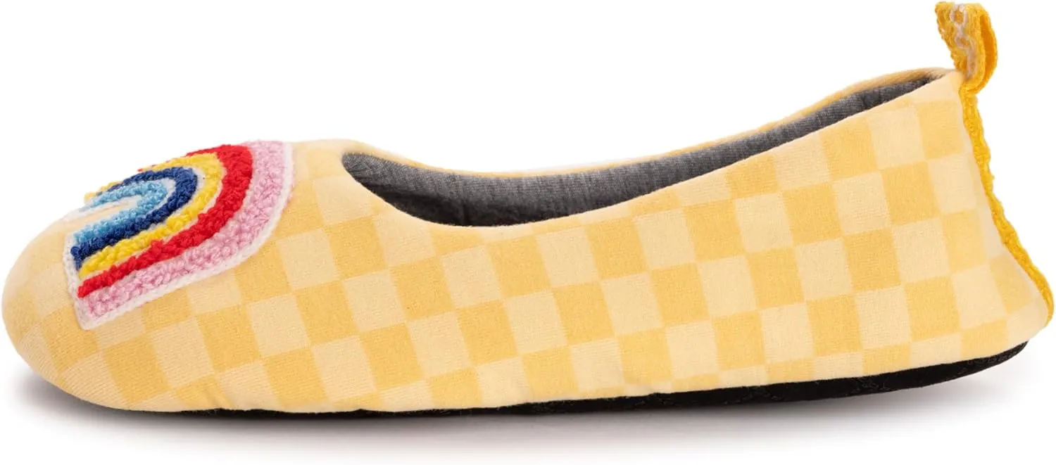 MUK LUKS Women's Cozy Ballerina Slipper with Sherpa Lining