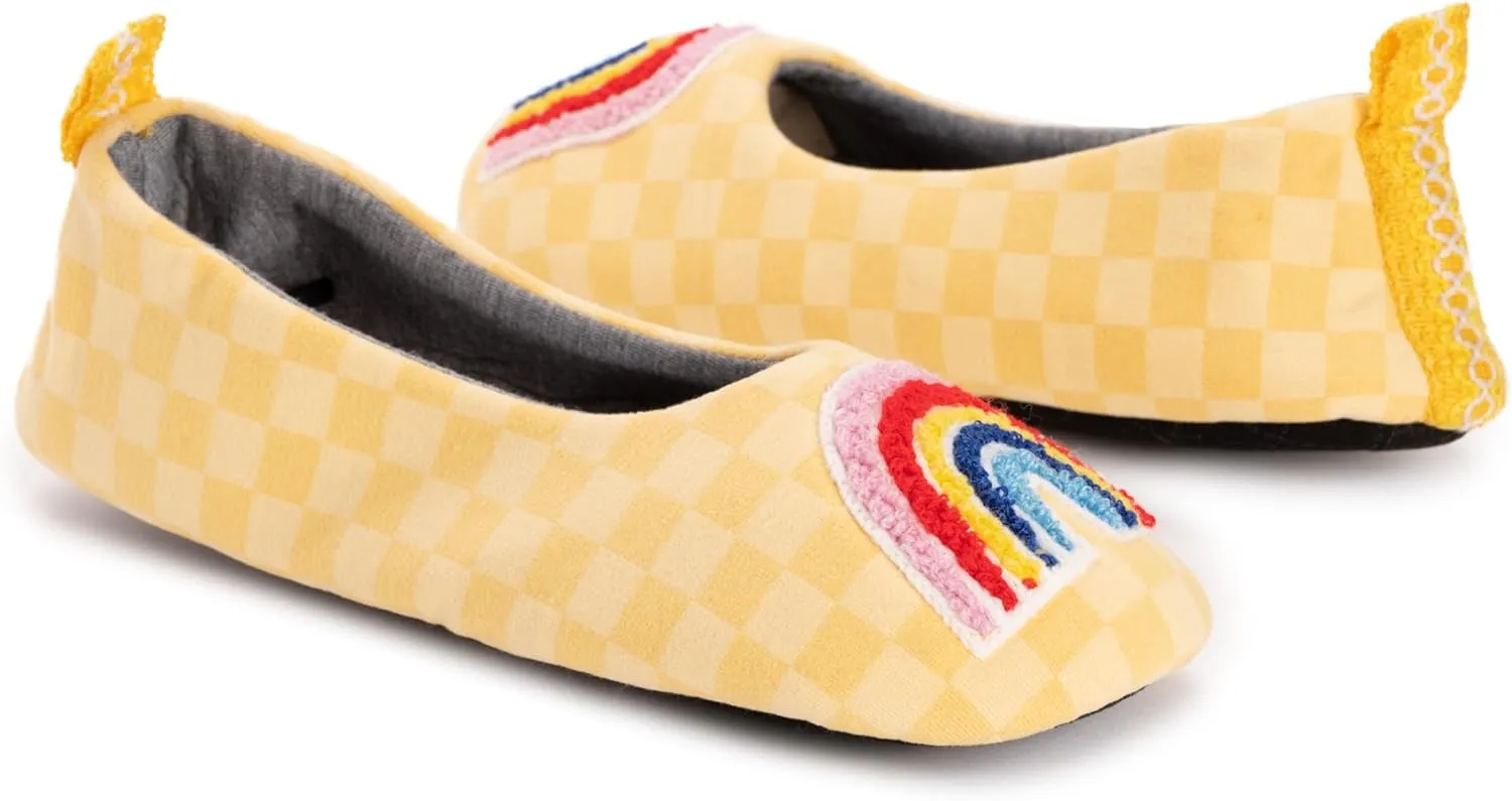 MUK LUKS Women's Cozy Ballerina Slipper with Sherpa Lining