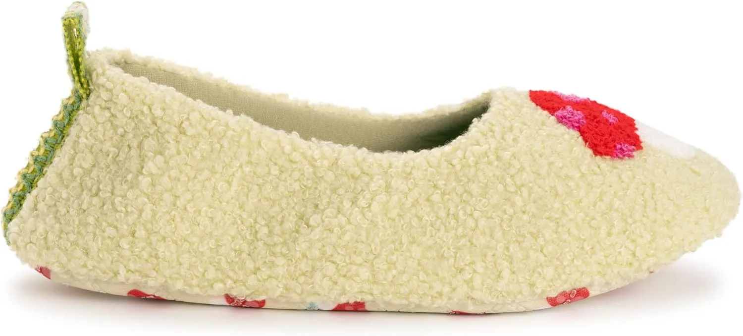 MUK LUKS Women's Cozy Ballerina Slipper with Sherpa Lining