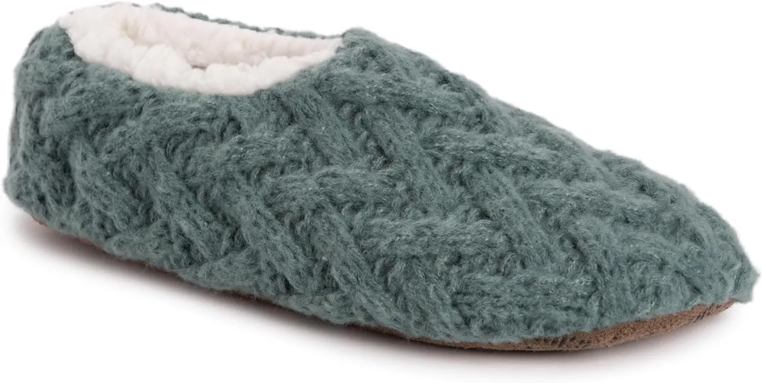 MUK LUKS Women's Sweater Knit Ballerina Slipper
