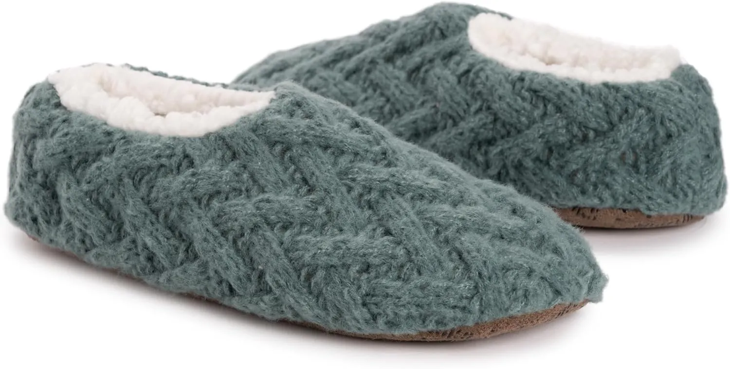 MUK LUKS Women's Sweater Knit Ballerina Slipper