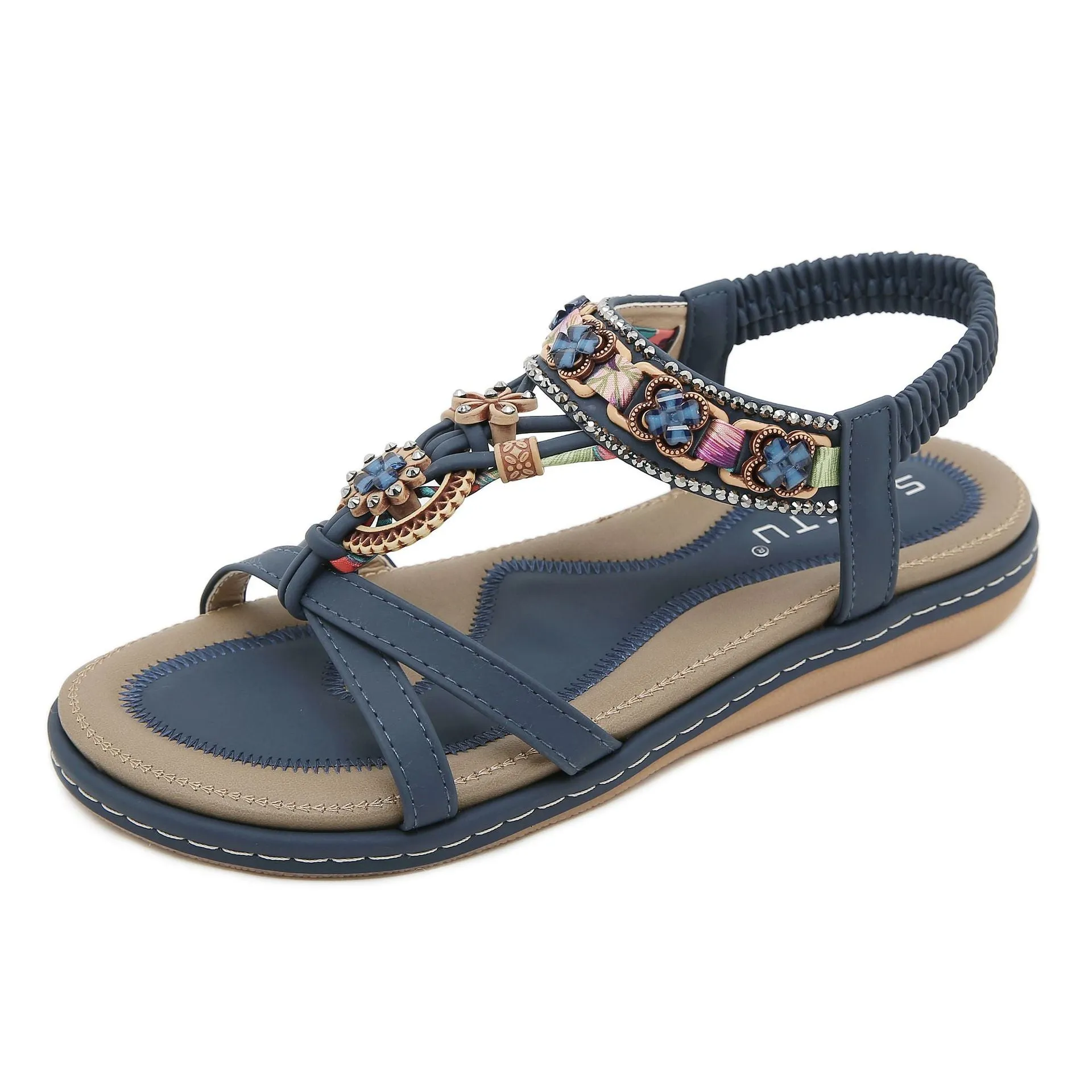 Nanccy Flowers Comfortable Casual Flat Sandals