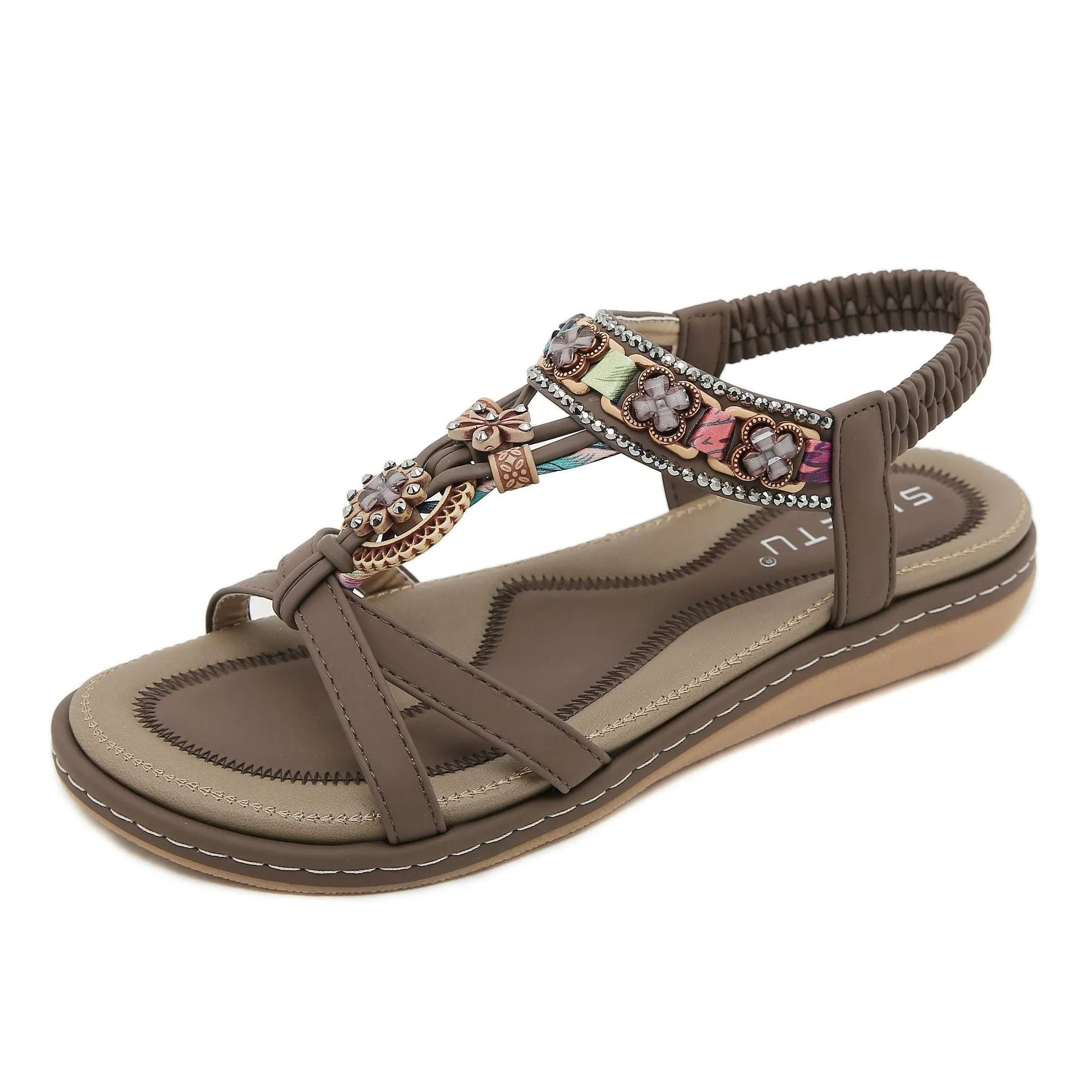 Nanccy Flowers Comfortable Casual Flat Sandals