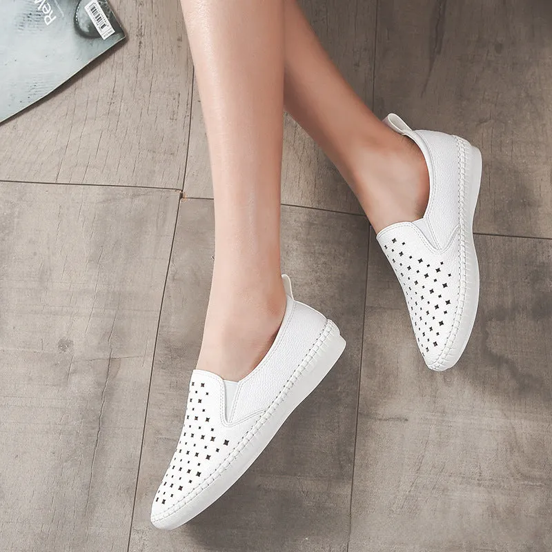 Nanccy Hollow Flat Breathable Shoes