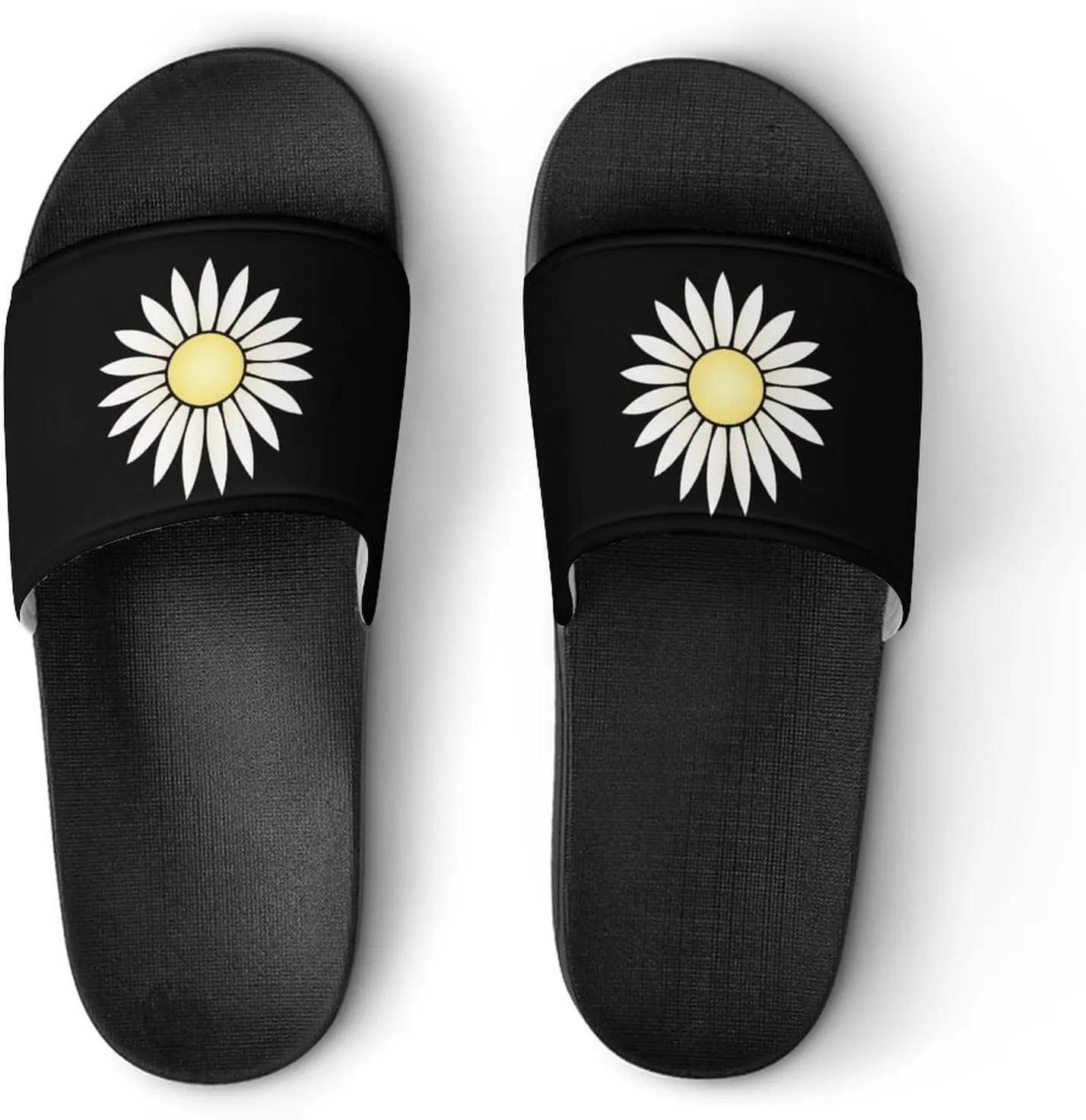 Nature Flowers Daisy Shower Sandals Home Slippers Non-Slip Quick Drying Beach Bathroom Slipper