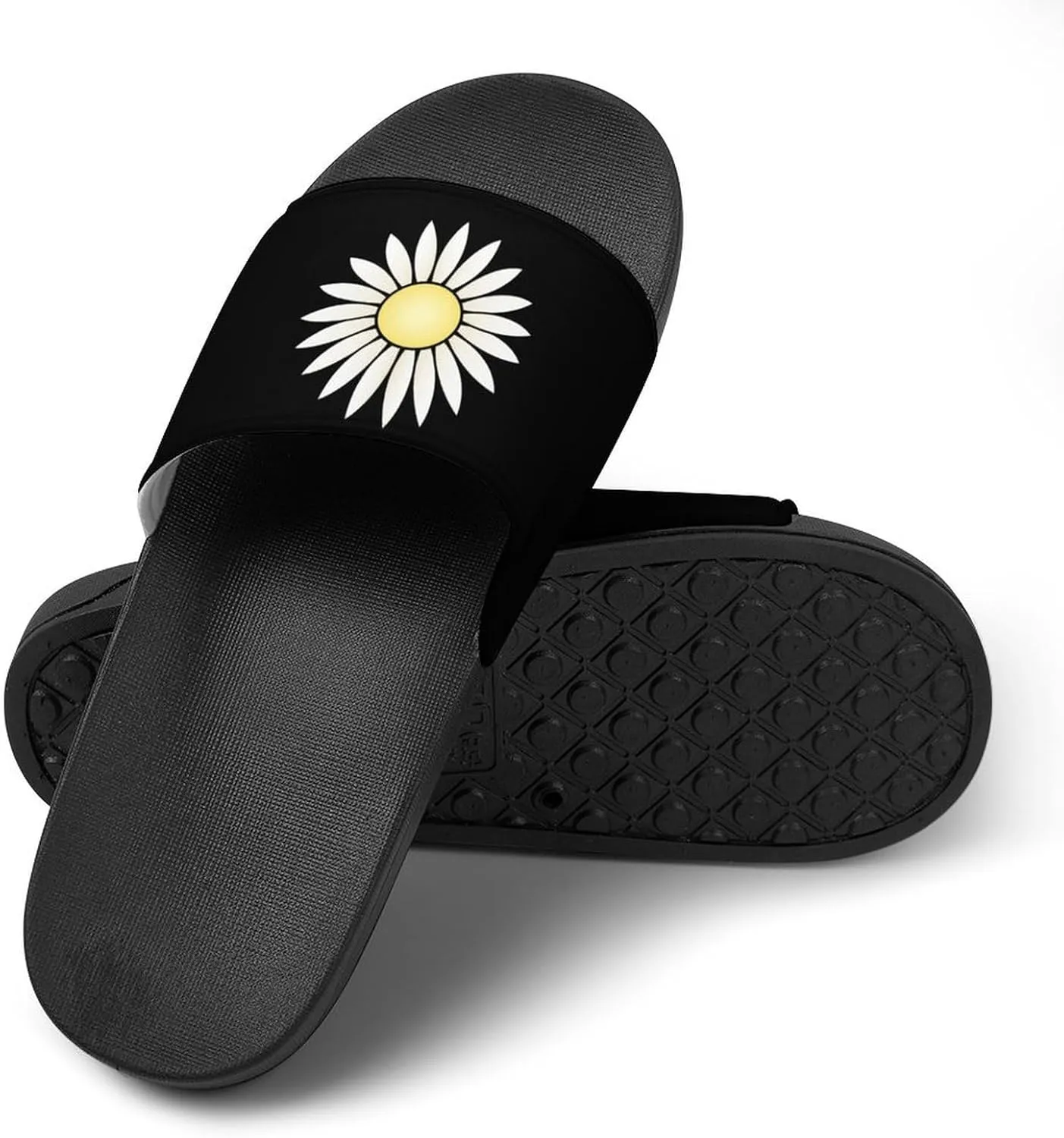 Nature Flowers Daisy Shower Sandals Home Slippers Non-Slip Quick Drying Beach Bathroom Slipper