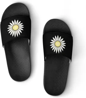 Nature Flowers Daisy Shower Sandals Home Slippers Non-Slip Quick Drying Beach Bathroom Slipper