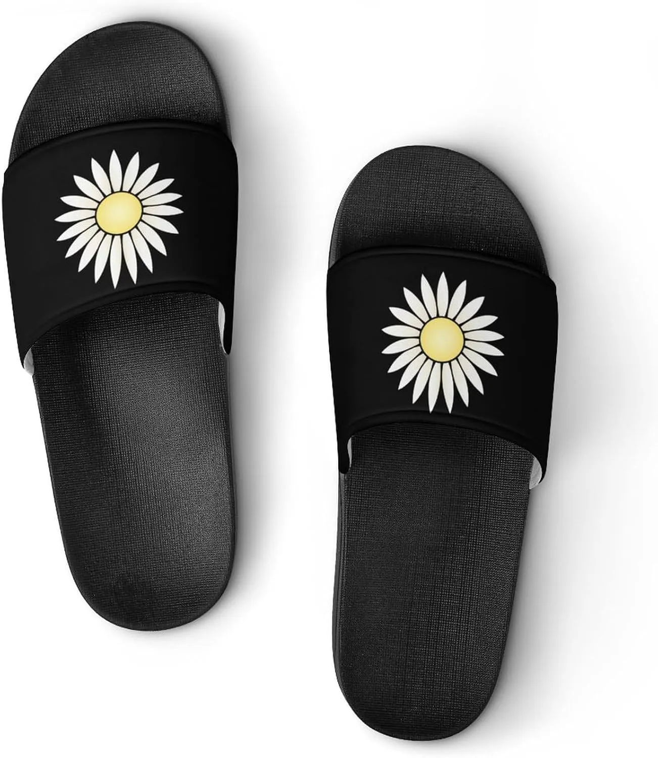 Nature Flowers Daisy Shower Sandals Home Slippers Non-Slip Quick Drying Beach Bathroom Slipper