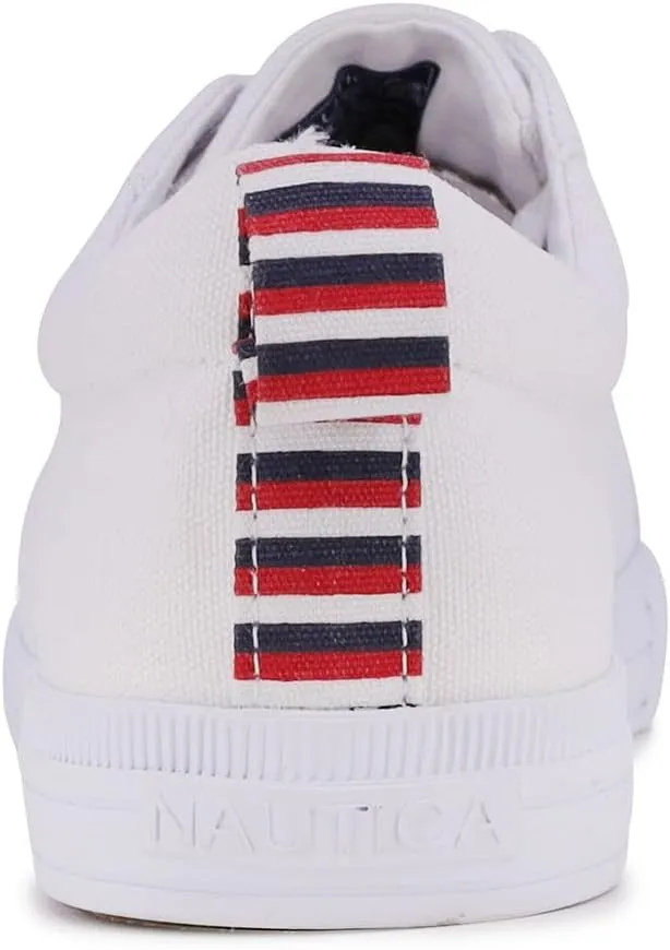 Nautica Women’s Lace-Up Fashion Sneakers – Low-Top Casual Walking & Tennis Shoes with Platform or Regular Heel