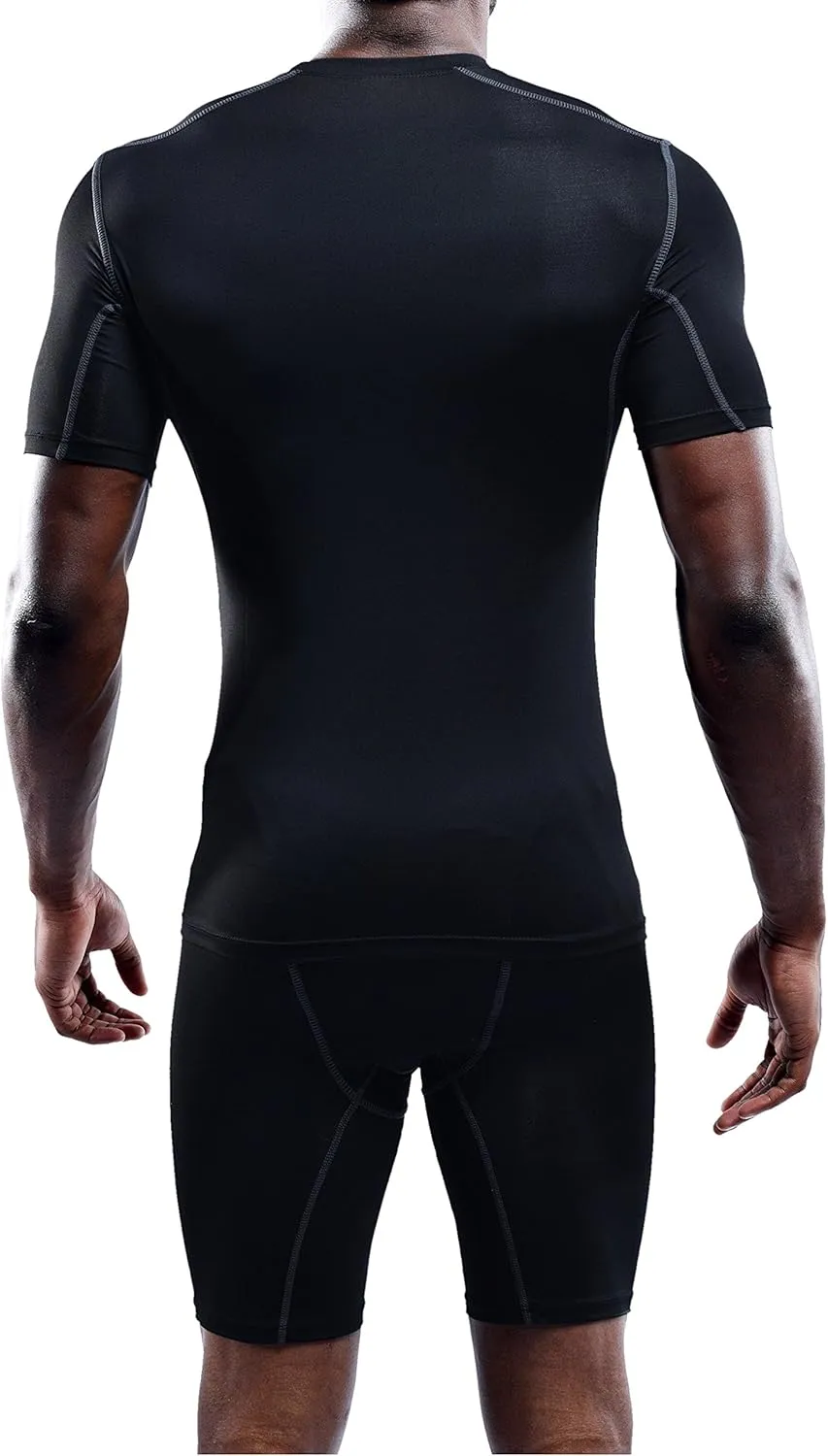 NELEUS Men's 3 Pack Athletic Compression Base Layer Workout Shirt