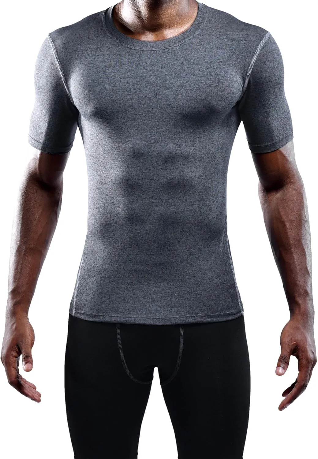 NELEUS Men's 3 Pack Athletic Compression Base Layer Workout Shirt