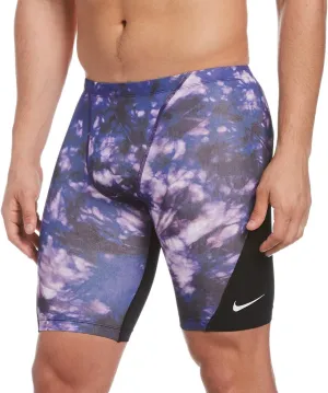Nike mens Nike Men's Hydrastrong Tie Dye Print Jammer Swimsuit