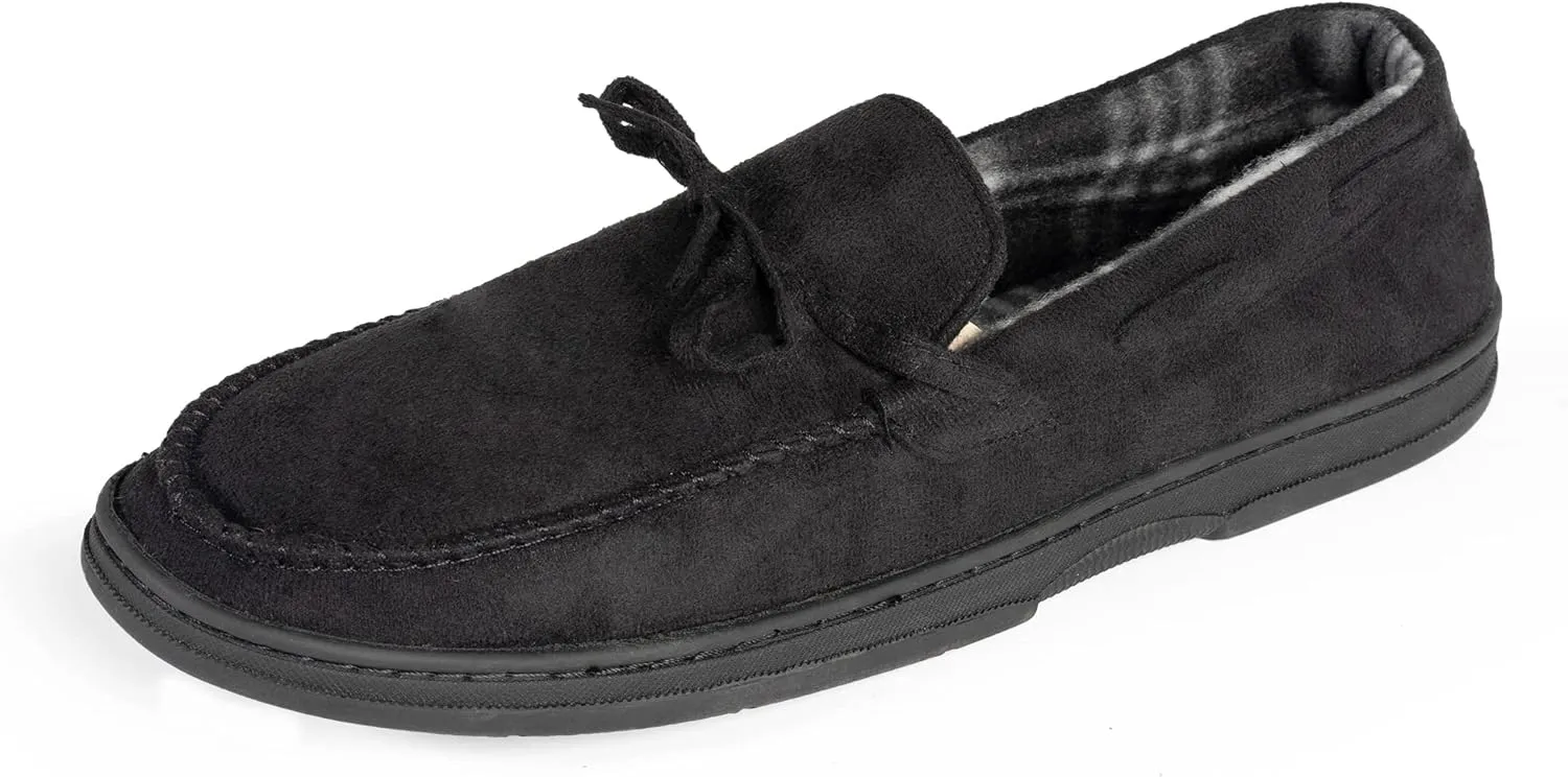 NORTY Moccasin Slippers for Men - Indoor and Outdoor Slip-On Shoes - Perfect for Lounging and Walking Around the House