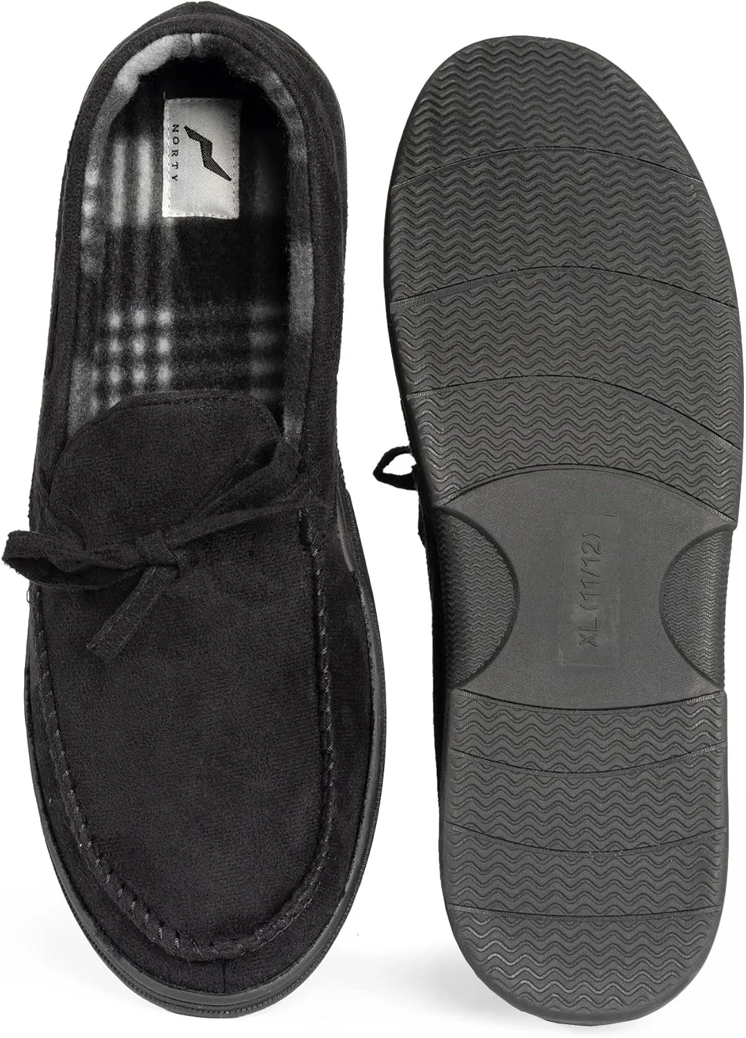 NORTY Moccasin Slippers for Men - Indoor and Outdoor Slip-On Shoes - Perfect for Lounging and Walking Around the House