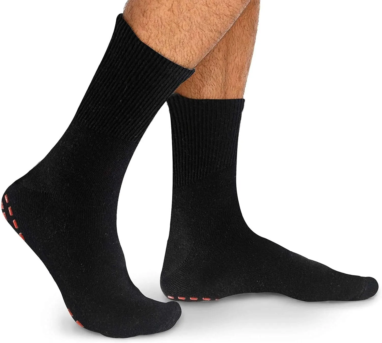 NOVAYARD 5 Pairs Non Slip Socks Hospital Diabetic Non Skid Slipper Socks Men Women