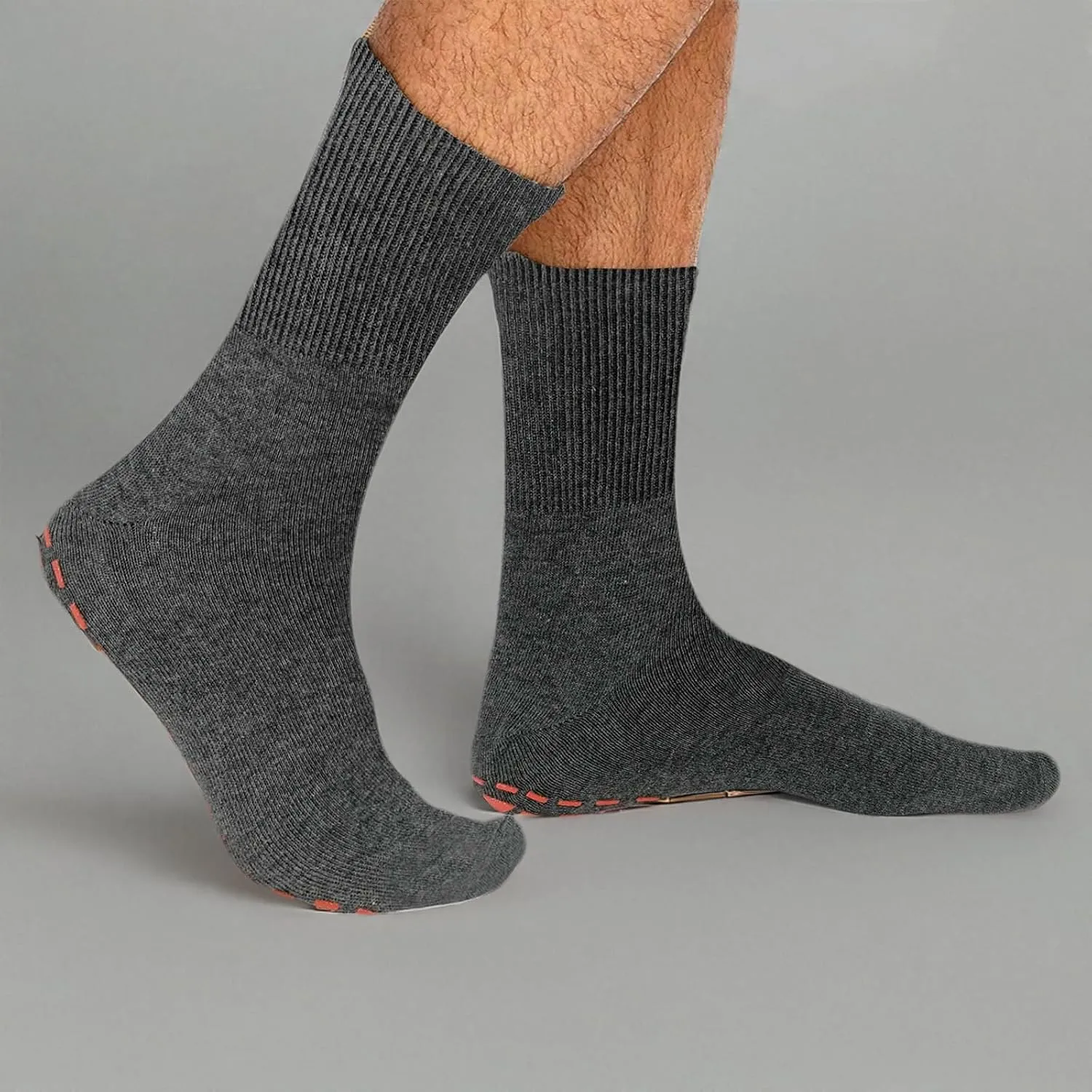 NOVAYARD 5 Pairs Non Slip Socks Hospital Diabetic Non Skid Slipper Socks Men Women