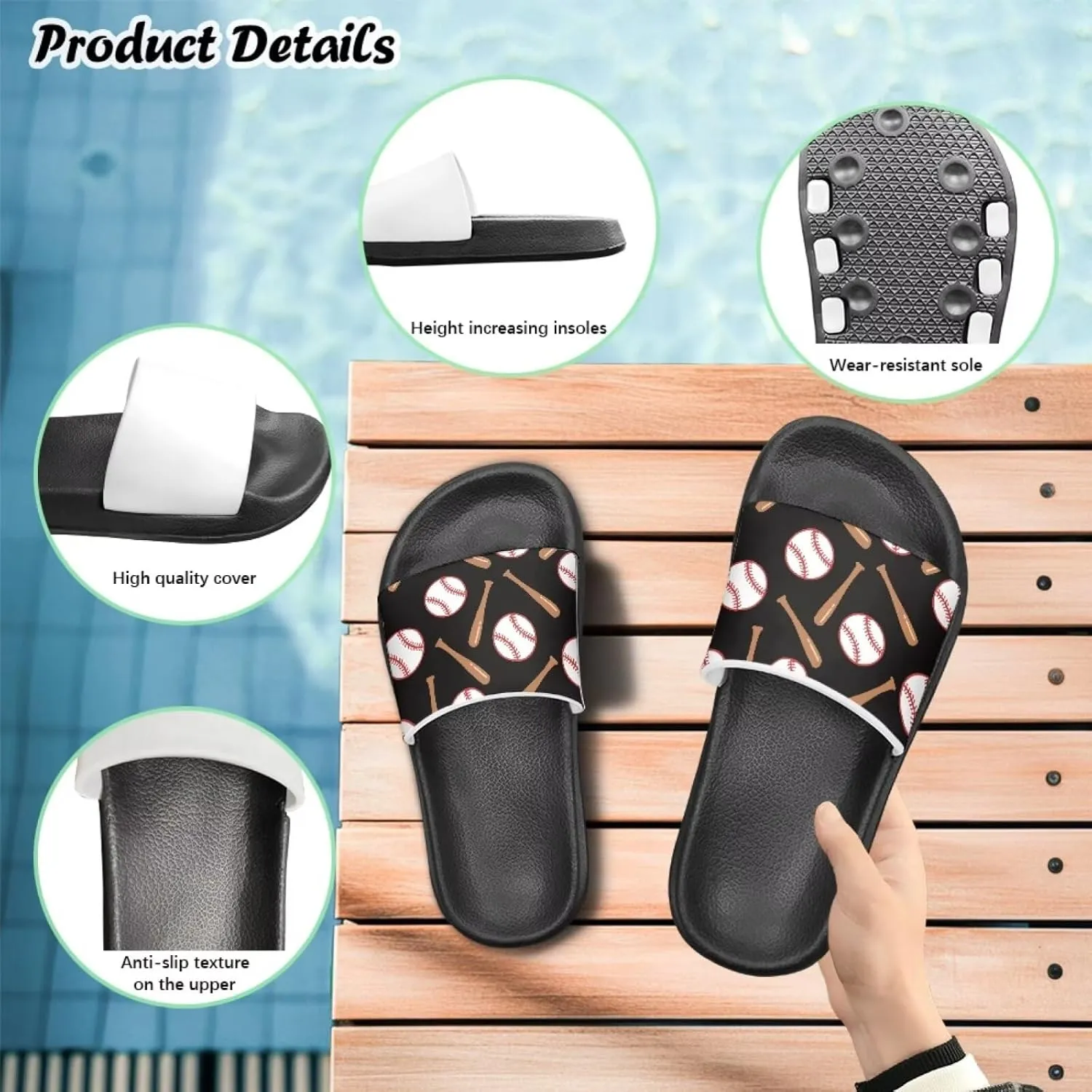 Novelty Patten Kids Cloud Slides Sandals Sports Ball Indoor House Slippers Tractor Print Shower Shoes for Boys Girls Comfort Footbed Slipper Open Toe Outdoor Sandal