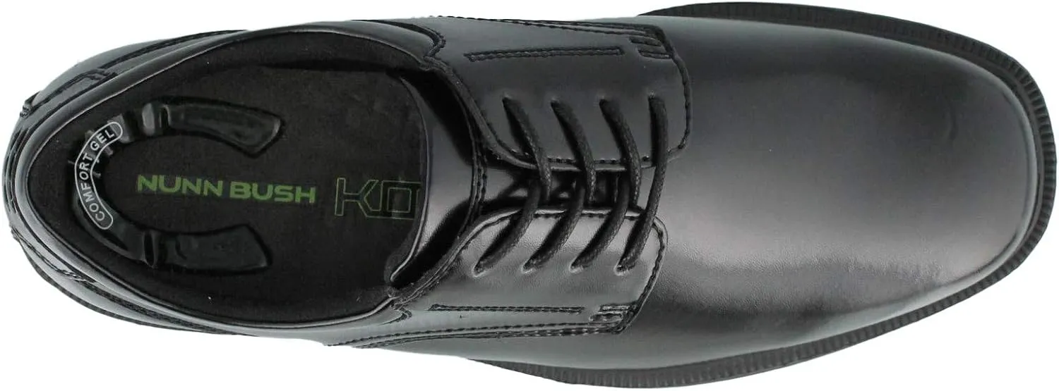 Nunn Bush Men's Baker Street Plain Toe Oxford Lace Up with Kore Slip Resistant Comfort Technology
