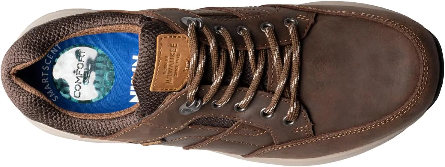 Nunn Bush Men's Excursion Waterproof Moccasin Toe Oxford Lace Up with Kore Comfort Technology