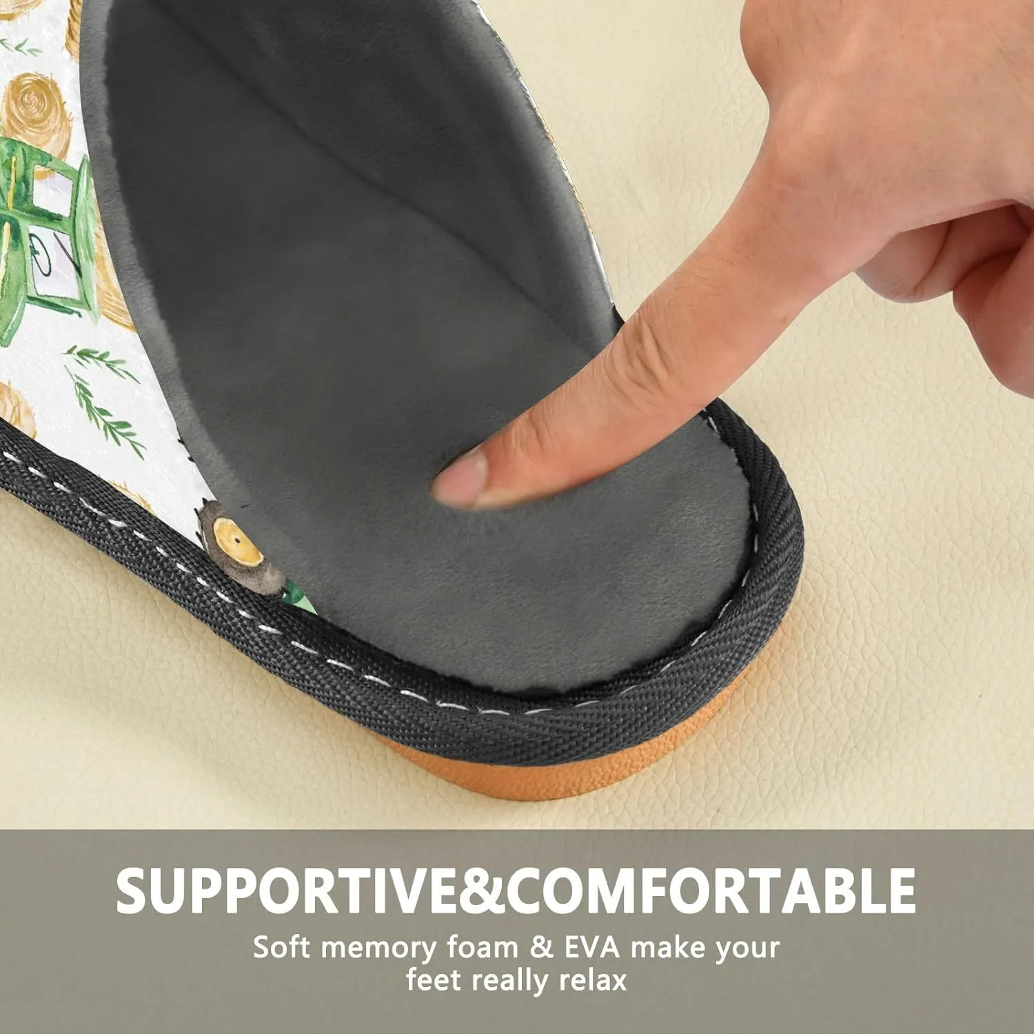 ODAWA Birthday Element Memory Foam House Shoes Slipper Woman, Cozy Washable Slip on House Shoes for Men