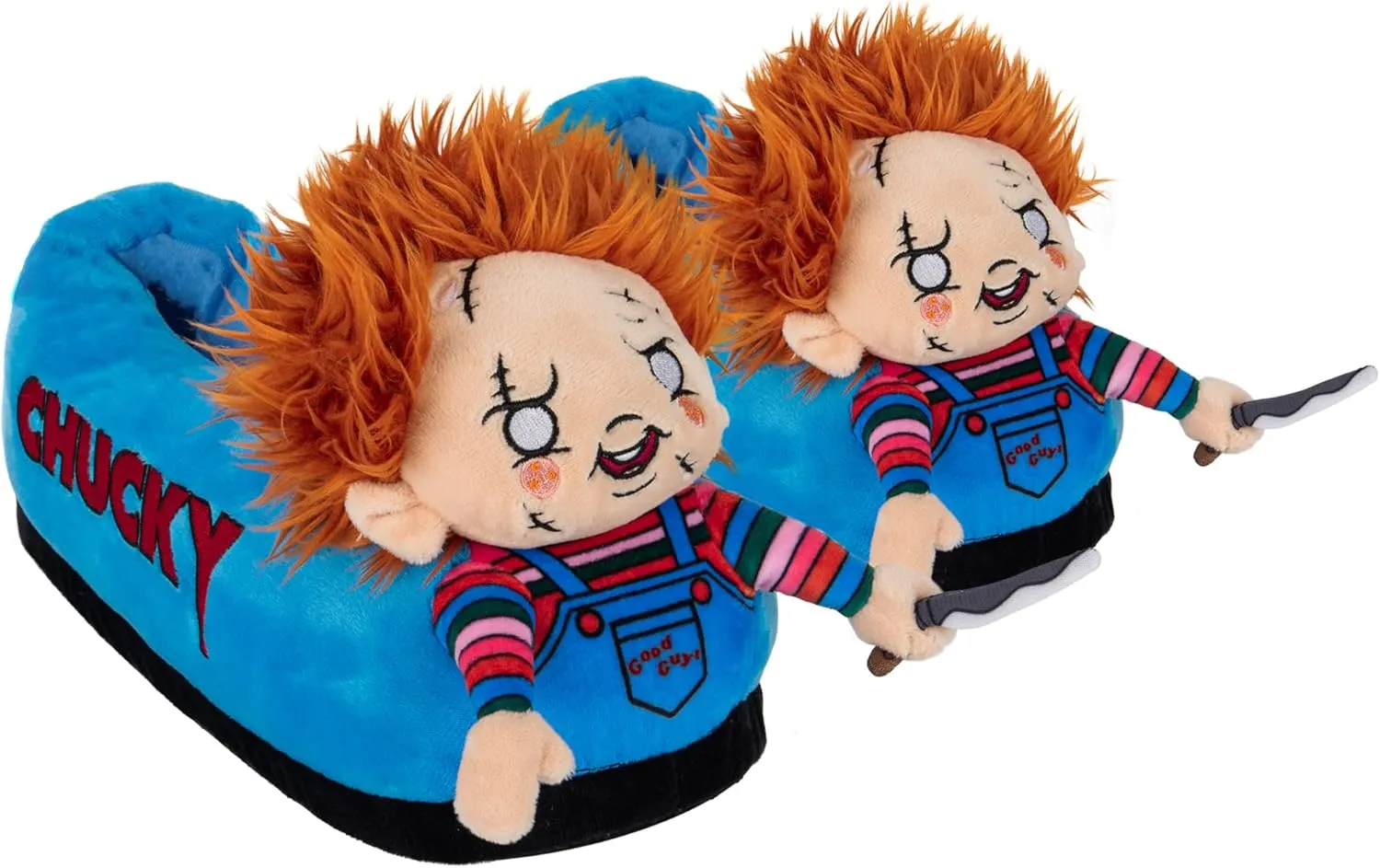 Odd Sox, Chucky, Fun Plush Indoor Novelty Slipper, Big Cozy, Large