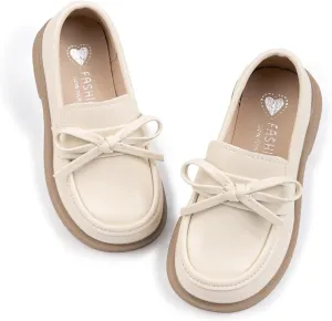 ohsofy Girls Oxford Flats Dress Shoes Casual Penny Loafers Comfort Non-Slip Sole Wedding Party School Uniform (Toddler/Little Kid)