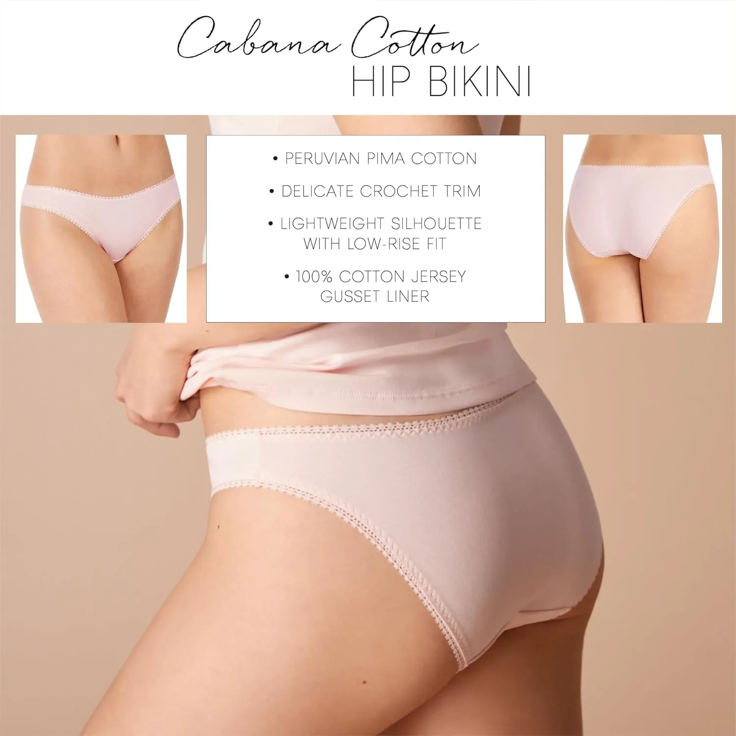 OnGossamer Women's Cabana Cotton Hip Bikini