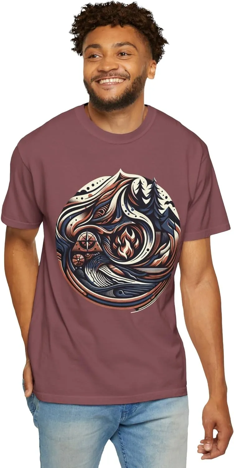 Outdoor Adventure T-Shirt Featuring 'Summit Soul' Art - Perfect for Nature Lovers, Hiking, Camping, and Everyday Wear