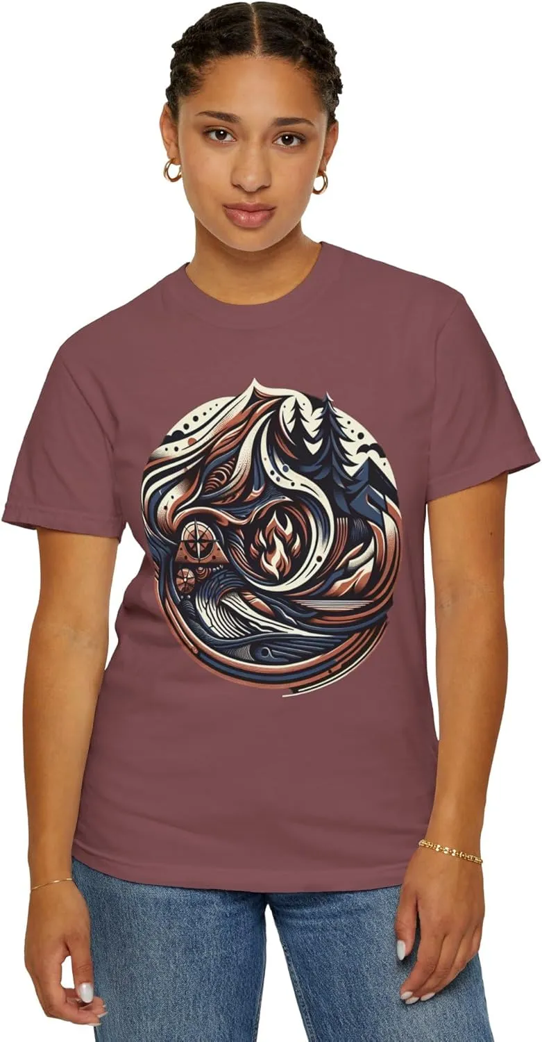 Outdoor Adventure T-Shirt Featuring 'Summit Soul' Art - Perfect for Nature Lovers, Hiking, Camping, and Everyday Wear