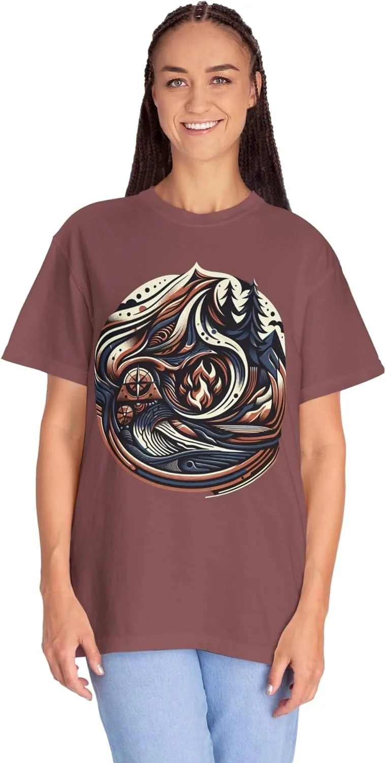 Outdoor Adventure T-Shirt Featuring 'Summit Soul' Art - Perfect for Nature Lovers, Hiking, Camping, and Everyday Wear