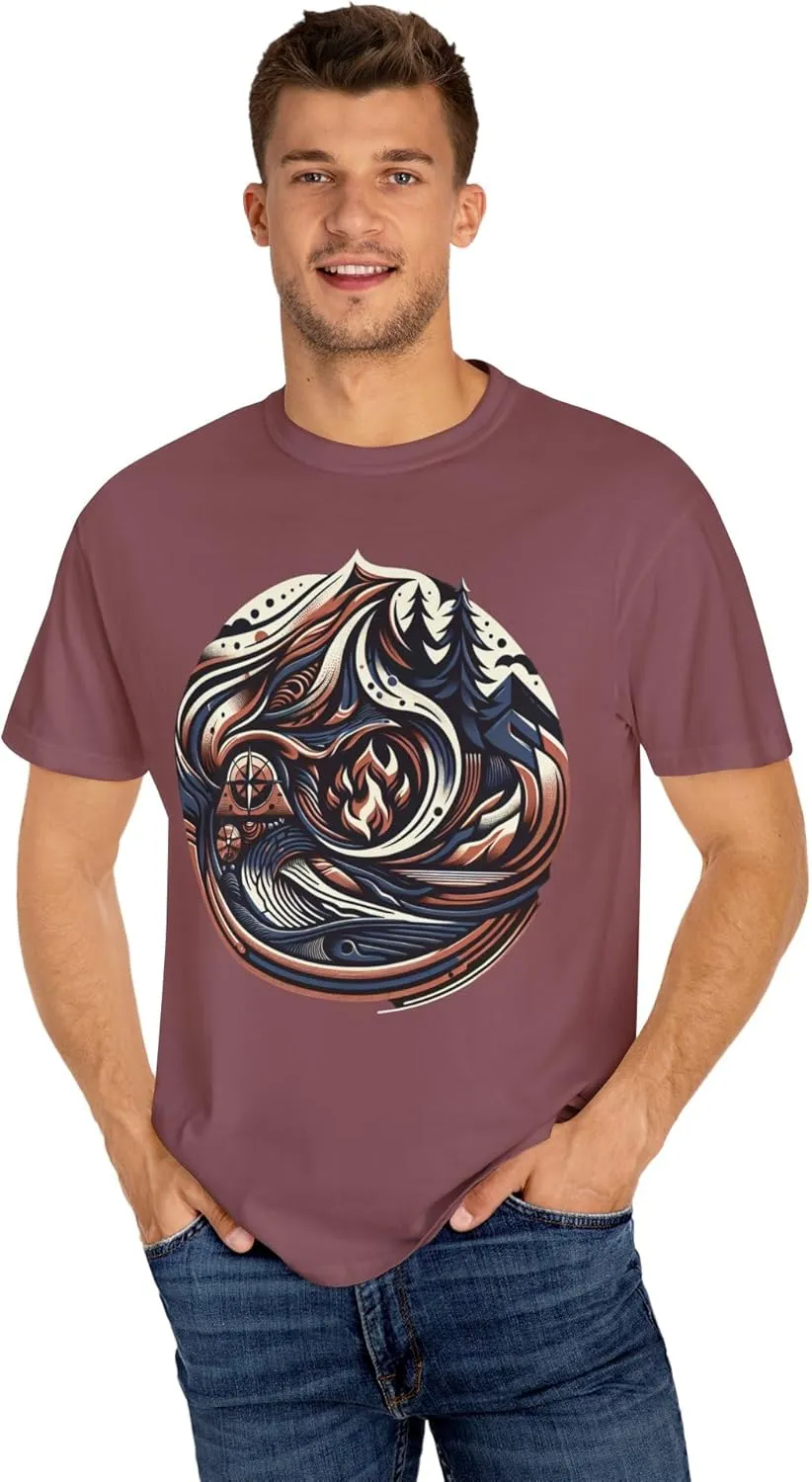 Outdoor Adventure T-Shirt Featuring 'Summit Soul' Art - Perfect for Nature Lovers, Hiking, Camping, and Everyday Wear