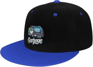 Outdoors Adjustable Snapback Garbage Truck Trash Hat Flat Bill Baseball Cap