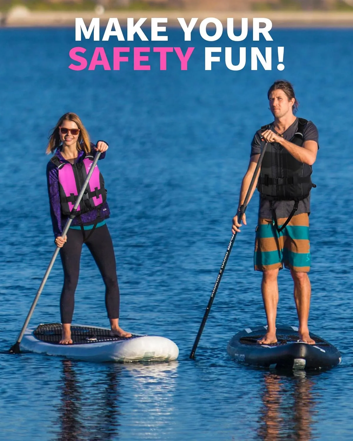 Owntop Swim Jacket Adult | Adjustable Crotch Strap | Large Armhole | Sturdy Zipper & Buckle | Kayak, Boating, Fishing, Paddle Sports