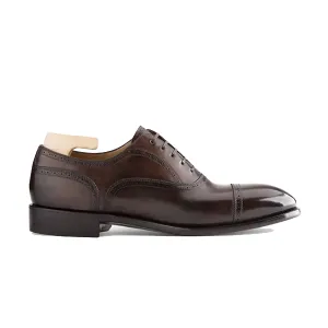 Oxford Shiny Brown Leather Shoes