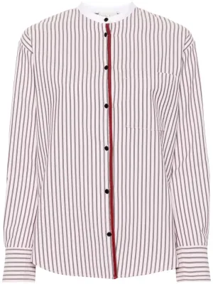 Oxford Stripe Grandfather Shirt