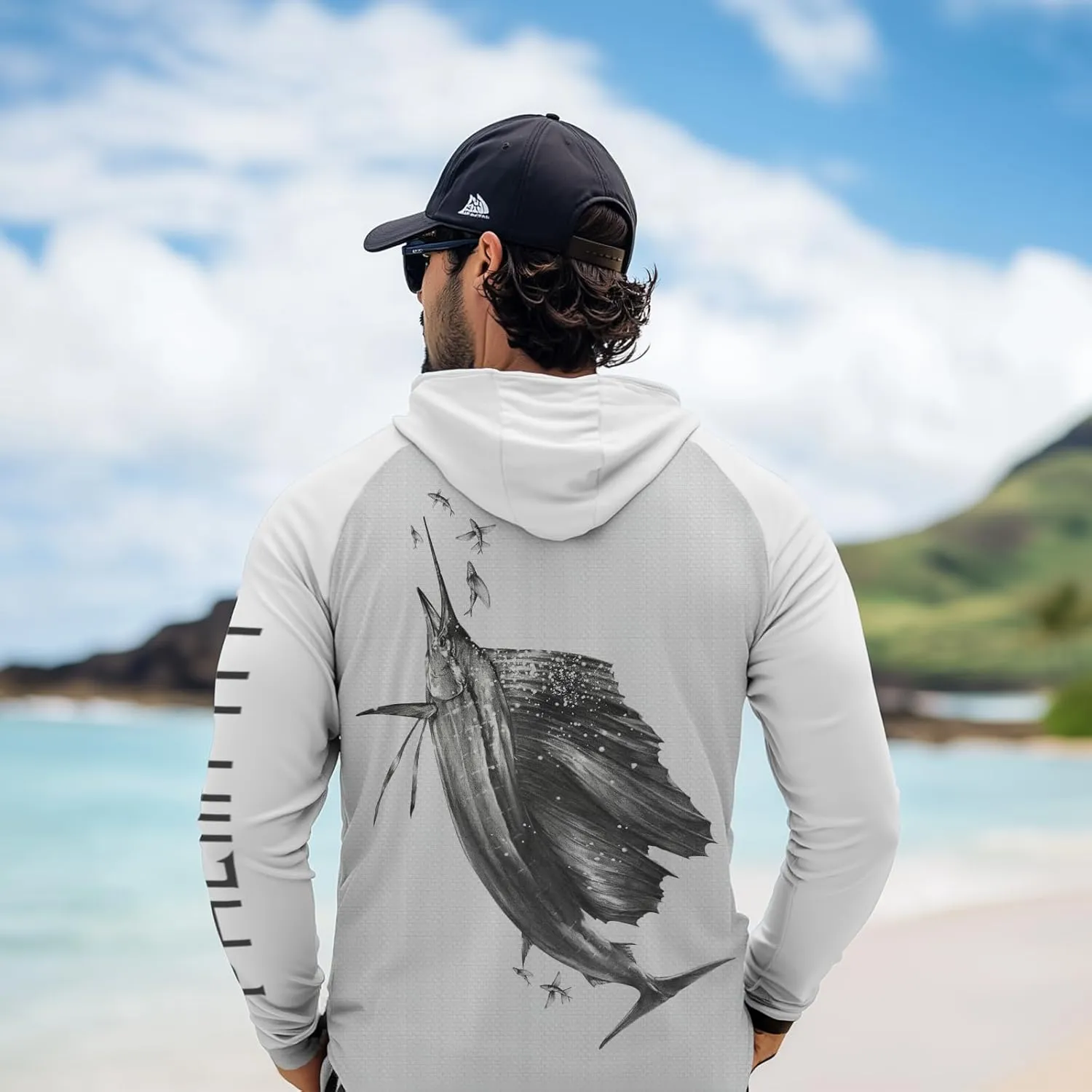 Palmyth Fishing Hoodie for Men UPF 50  Sun Protection Long Sleeve UV Shirts Breathable Quick-Dry