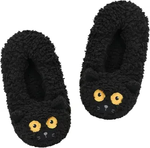 Panda Bros Slipper Socks With Non-Slip Grippers, Cute Fuzzy Warm Cat Animal House Slippers